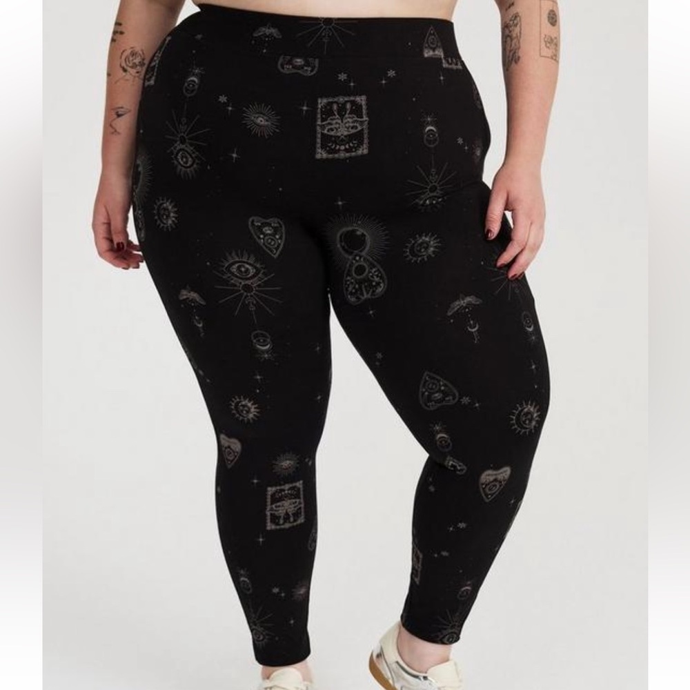Torrid Full Length Signature Waist Premium Guided By Stars Black Leggings 3X - Picture 15 of 15